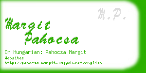 margit pahocsa business card